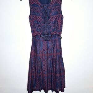 R & K brand " Lace and Bow" Dark Academia core dress size 10 pettie.